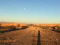 Coachella Canal Morning Run Moonset
