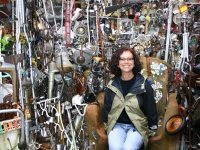 Sit inside the Cathedral of Junk, Austin Texas