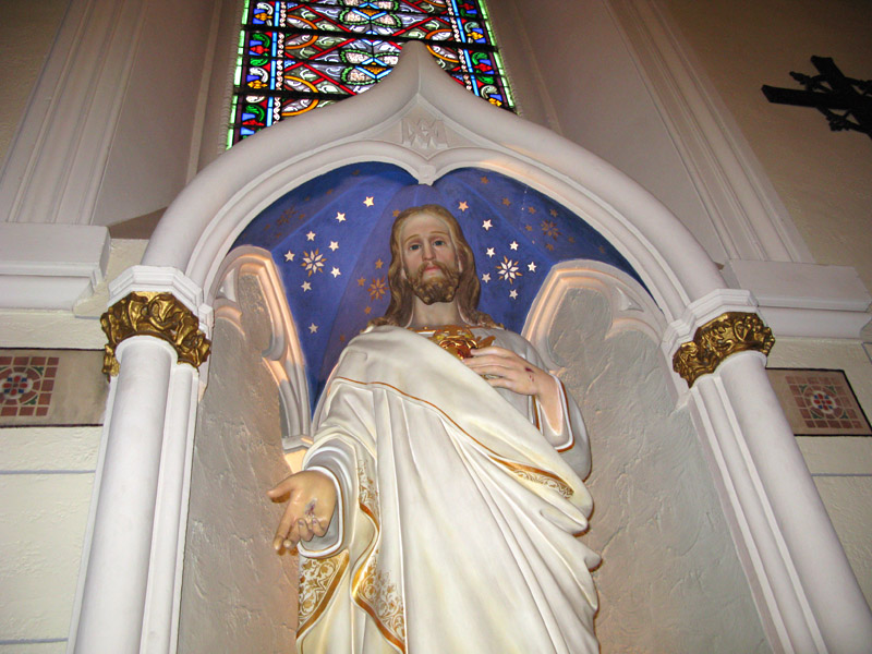 Jesus overlooks the Loretto Chapel