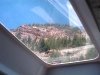 Our Bathroom Skylight View at 4J+1+1 Campground in Ouray, CO