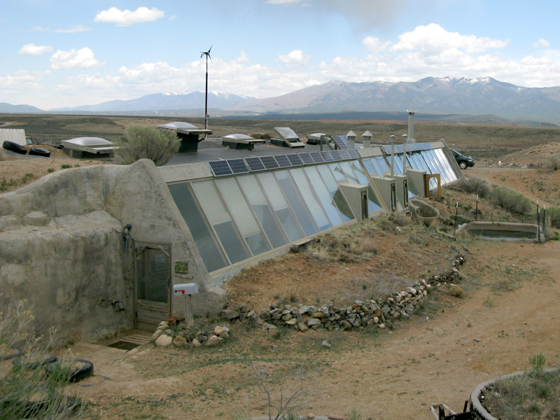 Earthship solar wall Taos NM