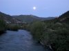 Moonrise over Lake Fork of the Gunnison River at Vickers Ranch