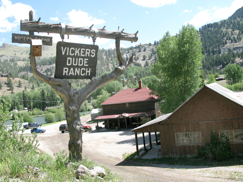 Vickers dude ranch Sign HWY 149, Lake City Colorado