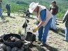 Larry serves up hot cowboy coffee at the Vickers Ranch Breakfast Ride