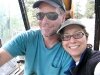 Two dorks in a backhoe