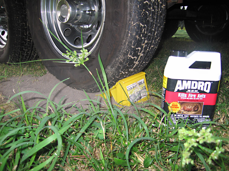 Amdro for Fire Ants under RV wheels