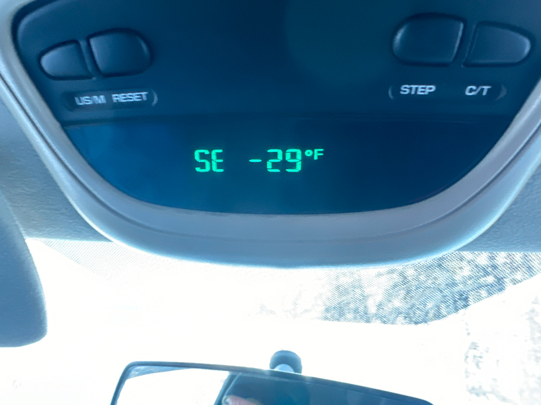 Temperature Inside Dodge Ram 2500 February 3 2024 Willow Alaska