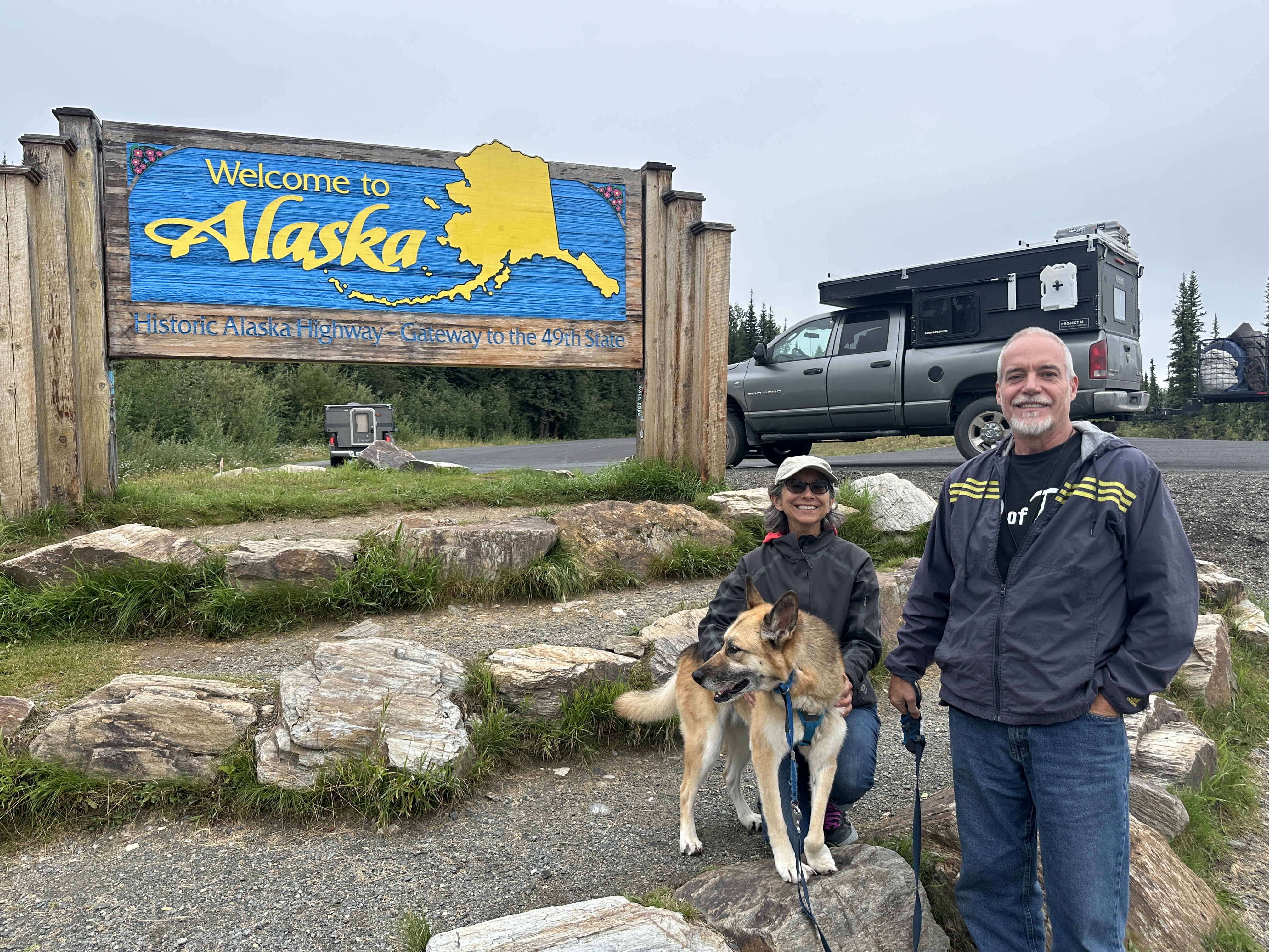 Alaska Welcome Sign near Tok