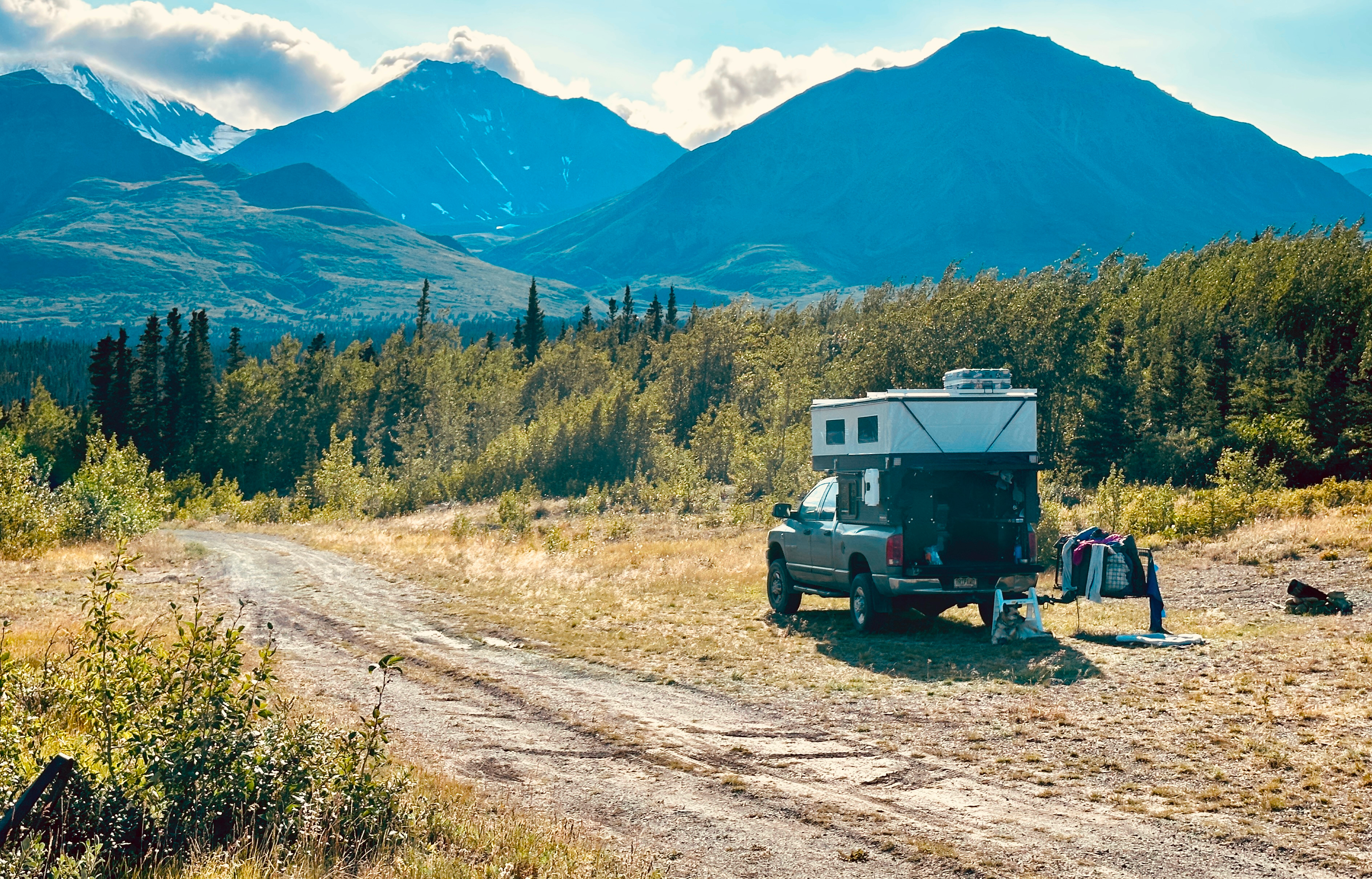 Mystery boondocking spot in the Yukon near Haines Junction.