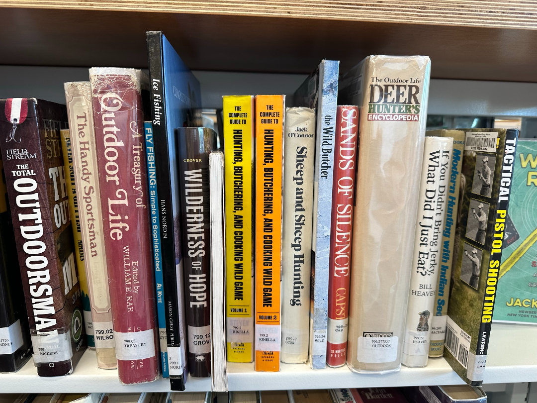 Books at an Alaska library.