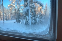 Window frozen on the inside