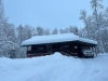 Lakeshore Cabin with Snow