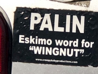 Anti Palin Sticker Skagway, Alaska
