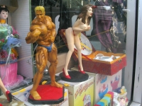 Sexy American figurines for sale in Chinatown