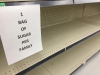 Empty Supermarket Baking Shelves