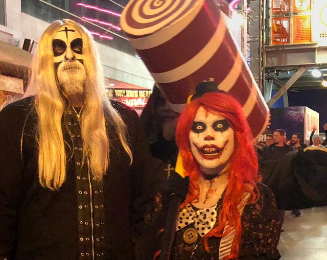 Scary Fremont Street Halloween Clowns