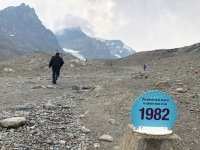 Columbia Icefields Athabasca Glacier History Marker
