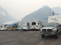 Athabasca Glacier Icefields Visitor Centre RV Boondocking