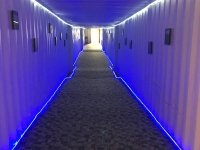 Container Hallway to The Greenhouse Adult Tubs at Sand Dunes Hot Springs