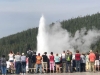 Old Faithful crowd at Yellowstone National Park