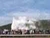 Old Faithful crowd at Yellowstone National Park