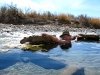 Jim soaks in Big Bend hot springs