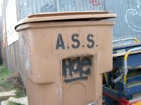 Austin Texas Alley Trash Can