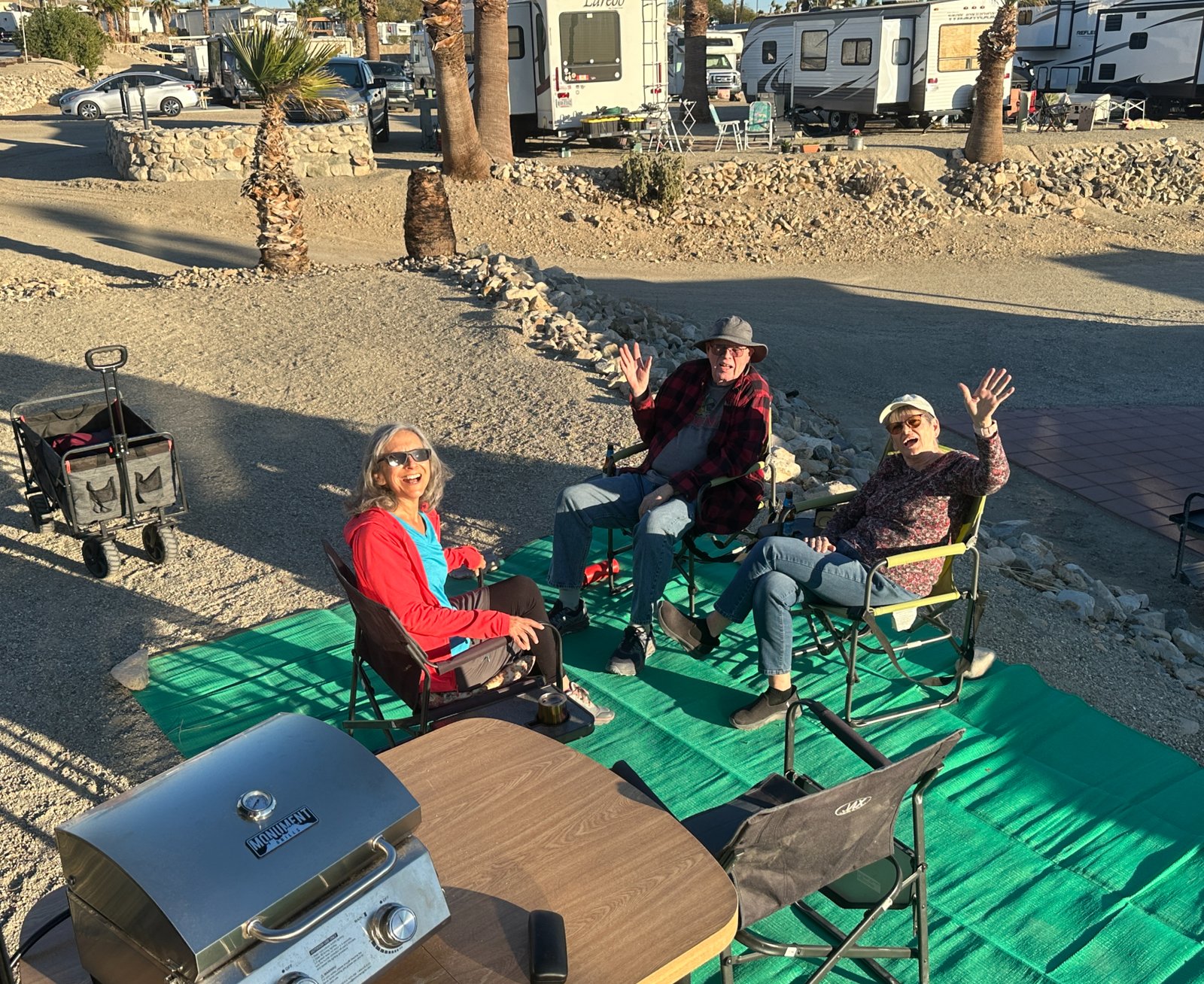 Our friends at our campsite before RVing in Mexico for two months