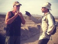 Jim and Topher Collect Brass near Bombing Range