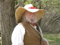 In character at Rancho de las Golandrinas