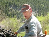 Workamper Al on the Tractor at Vickers Ranch