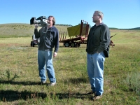 Jim and Barry filming at upper Vickers Ranch