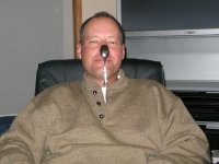 Brother Pat demonstrates the old spoon on the nose trick