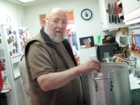 Papa Agredano making Tamales