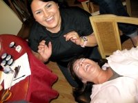 Jenny gives Liz fake eye lashes