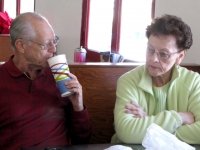 Not So Happy Couple Sharing Date Shake at Shields