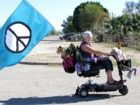Peace Granny in Niland Tomato Festival Parade