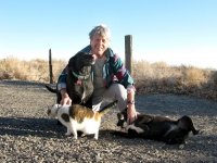Fulltime RVer Julia with her dogs