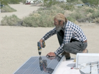 Christopher Helps Solar Mike Install New Panels on RV