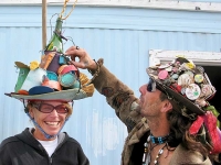 Slab City Mad Hatter Potluck Partygoers