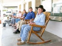 Hanging out on the Stillwell Store porch