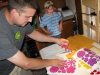 Jason making stickers for HippyMotorsUSA.com