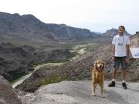 Old friend visits Lajitas, TX at Rio Grande overlook