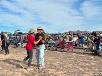 Larry and Jari Quartzsite Party on Plumosa