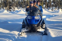 Snowmachine Trio in Willow Alaska