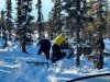 Digging out a Snowmachine in Willow Alaska