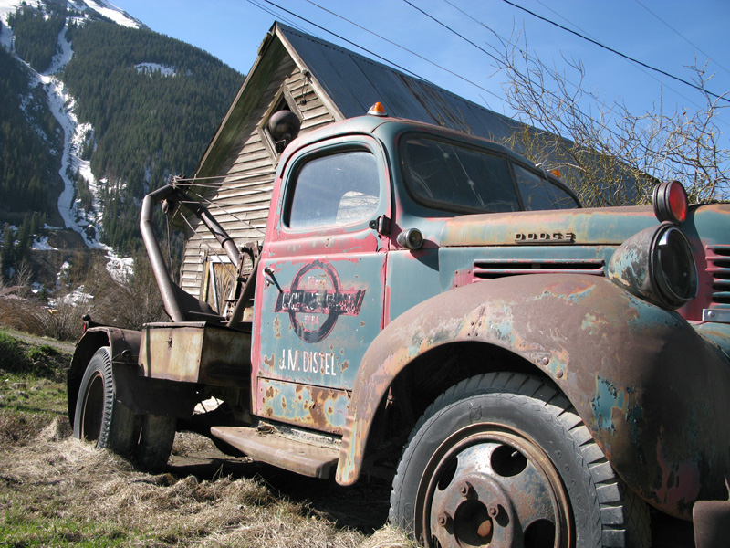 old wrecker truck