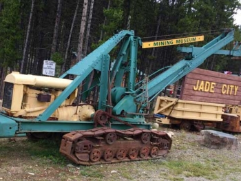 Old Earth mover at Jade City Cassiar Mountain Jade Store