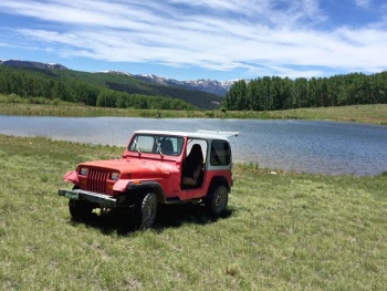 Old Red Workamping Jeep at Vickers Ranch