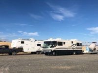 RV towing helicopter